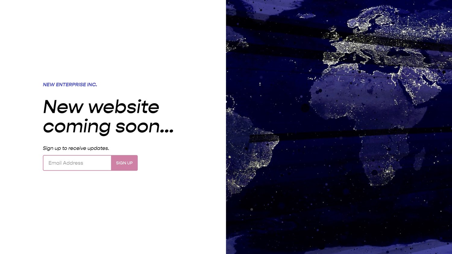 Thumbnail for Split Section Landing Page