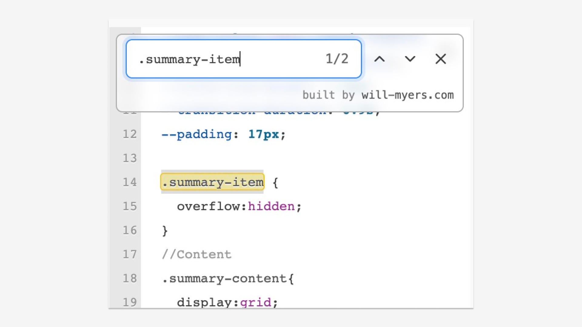 Thumbnail for Custom CSS Search