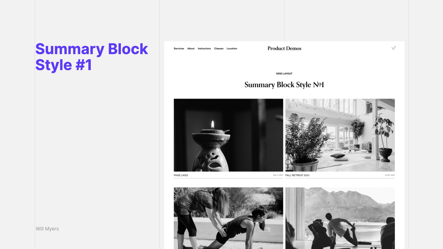 Thumbnail for Summary Block Style #1 [for Grids]