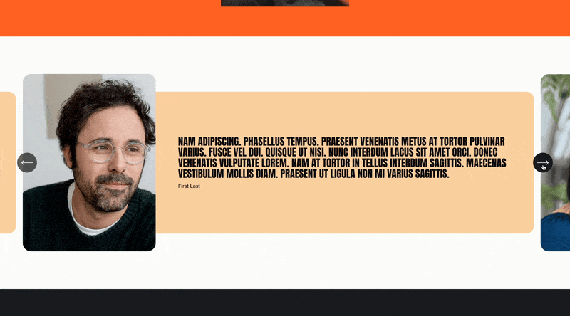 Thumbnail for Overlapping List Section Slider